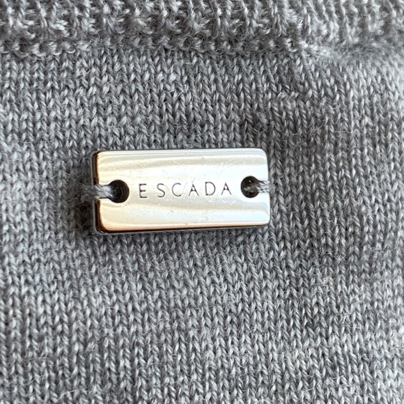 ESCADA Sport gray dragonfly wool top - Picture 10 of 12